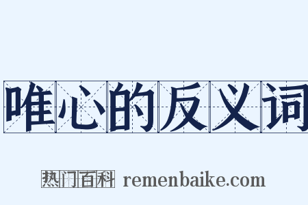 唯心的反义词是什么意思的图片